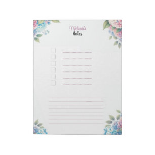 Bloc-note Fleurs Personnalisées pour Vos Pensées
