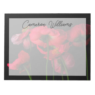Bloc-note Fleurs   Poppies rouges