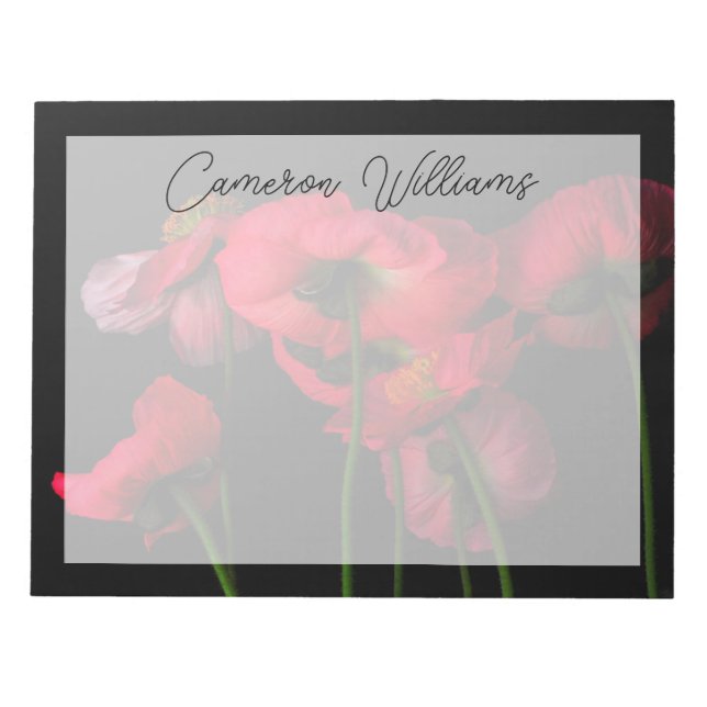 Bloc-note Fleurs | Poppies rouges (Devant)
