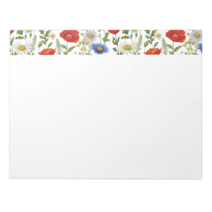 Bloc-note Fleurs sauvages colorées de l'été
