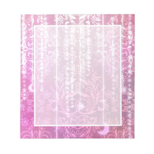 Bloc-note Fleurs sauvages Damas, MADAM VALESKA en rose