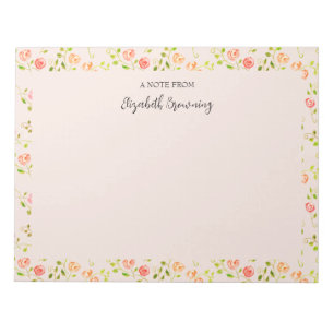 Bloc-note Fleurs Sauvages Jardinage Féminin Roses Inspirées 
