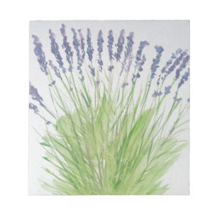 Bloc-note Fleurs violettes lavande herbes florales aquarelle