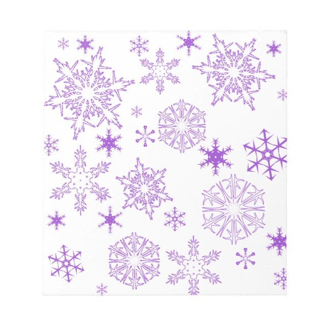 Bloc-note flocon violet (Devant)