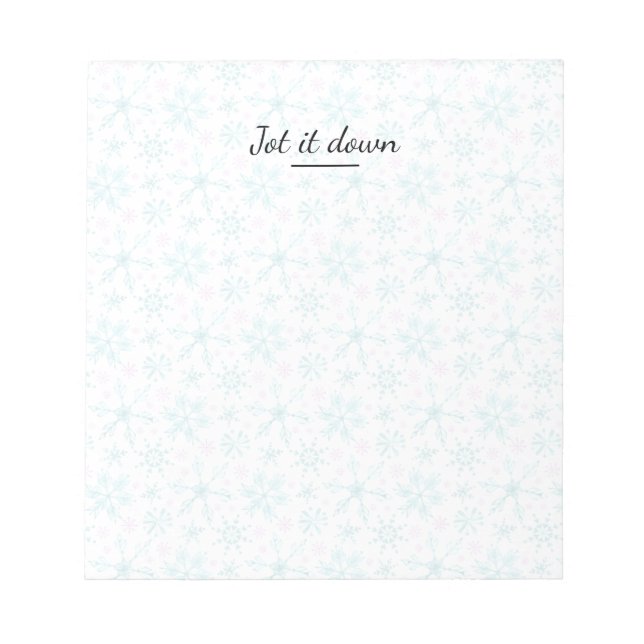 Bloc-note Flocons d'hiver (Devant)