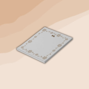 Bloc-note Floral Boho Monogramme Brown