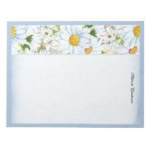 Floral Daisy Vintage Dusty Blue Aquarelle Nom