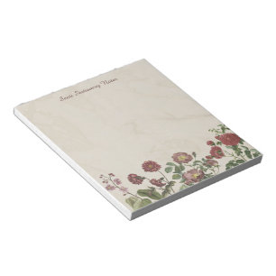 Bloc-note Floral Vintage rouge et violet Fleur sauvage