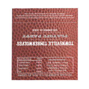 Bloc-note Football Silver Party Favoriser les enveloppes au 