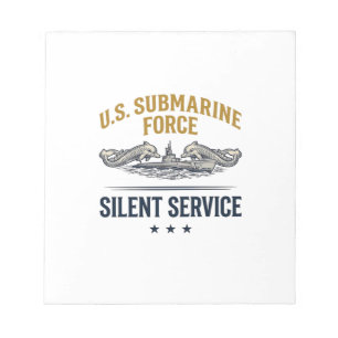 Bloc-note Force de sous-marin vintage Service silencieux Vec