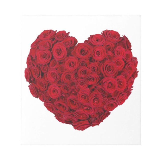 Bloc-note Forme cardiaque rose (Devant)