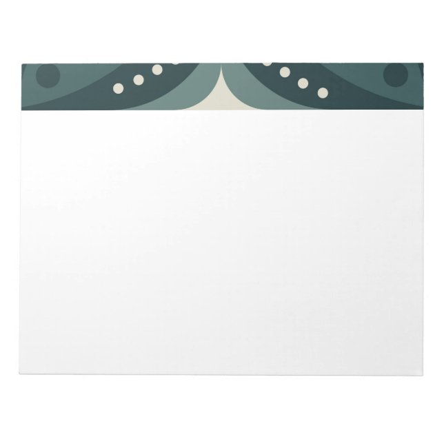 Bloc-note formes vertes rétro (Devant)