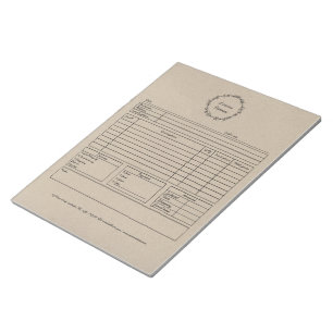 Bloc-note Formulaire de commande rustique