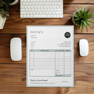 Bloc-note Formulaires de devis de l'entreprise moderne verte