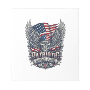 Bloc-note Foulard Patriotique Rocker Old Glory Musique Rock
