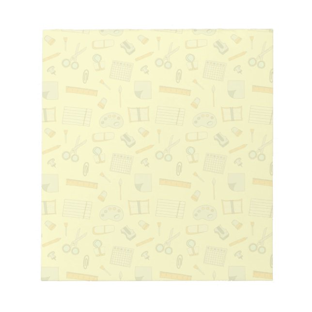 Bloc-note Fournitures scolaires colorées Motif (Devant)