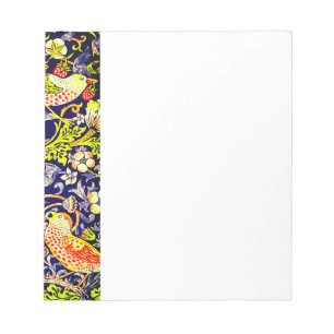 Bloc-note Fraise Thief Oiseaux William Morris