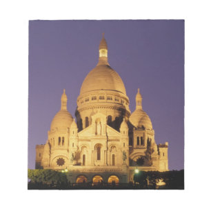 Bloc-note France, Paris, Sacré-Coeur au crépuscule.
