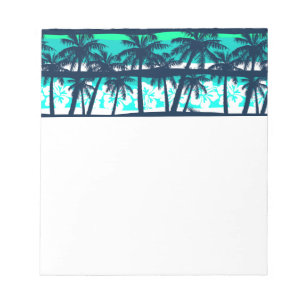 Bloc-note Frangipanier tropical aux palmiers