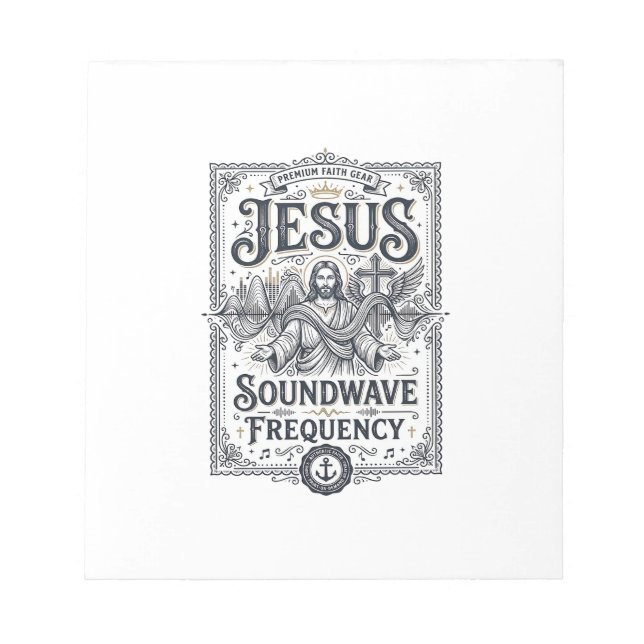 Bloc-note Fréquence d'onde sonore de Jésus Fréquence d'onde  (Devant)
