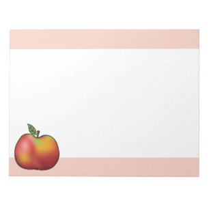 Bloc-note Fruit Rouge Carton Pomme Avec Rose