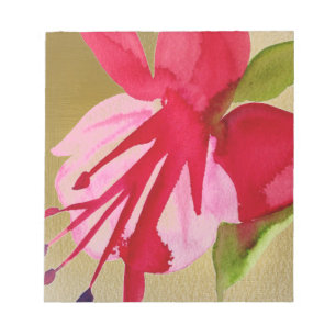 Bloc-note Fuchsia pop art watercolour flower