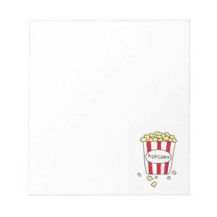 Bloc-note Fun Movie Theater Popcorn à Red White Bucket