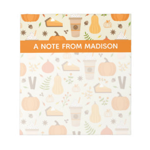 Bloc-note Fun Orange Fall Motif