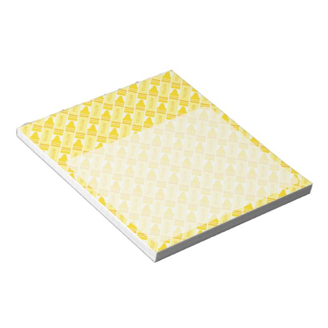 Bloc-note Fun Yellow Crayon Motif (Incliné)