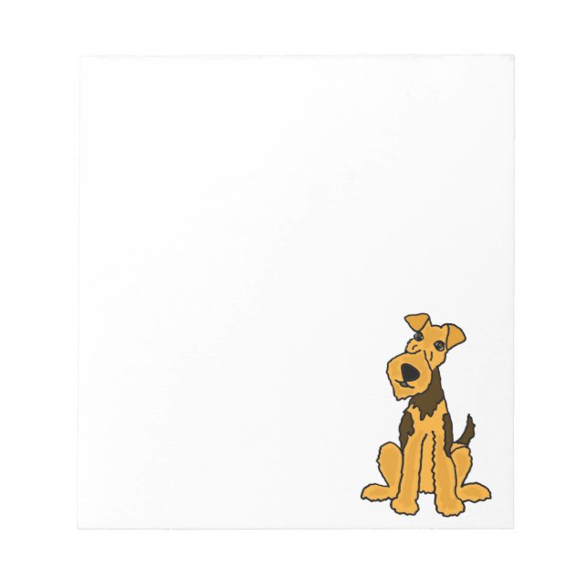 Bloc-note Funny Chien Airedale Chien Chien Puppy (Devant)