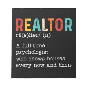 Bloc-note Funny Real Estate Agent Realtor Description du tra