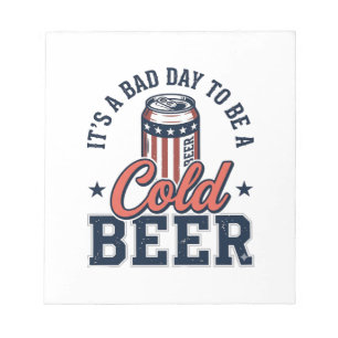 Bloc-note Funny T-Shirt Vintage Vector Patriote Bière Froide
