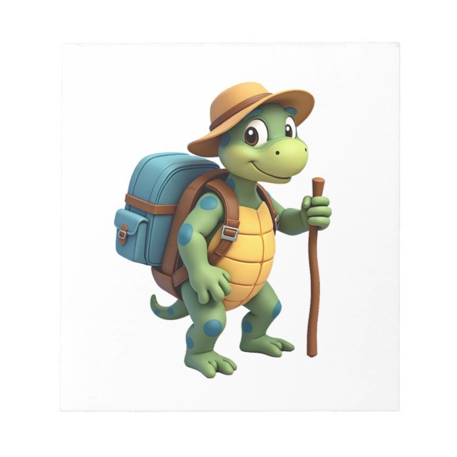 Bloc-note Funny Turtle Hiking Graphic Camping Lover Adventur (Devant)
