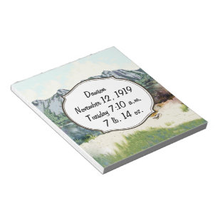 Bloc-note Futur dossier de naissance de bébé garçon pilote