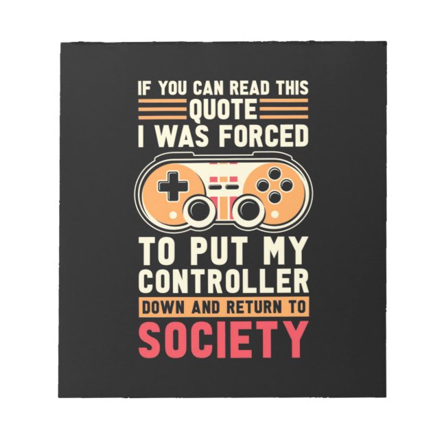 Bloc-note Gamer A Été Forcé De Mettre Mon Contrôleur (Devant)