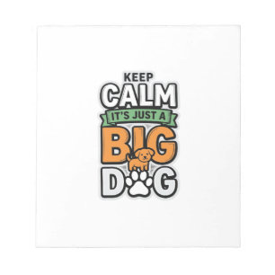 Bloc-note Garde calme grand chien design vectoriel vintage_1