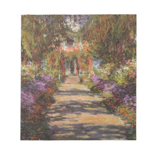 Bloc-note Garden Path At Giverny 1902 By Claude Monet