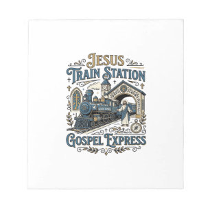 Bloc-note Gare de train Jésus Gospel Express Gare de train J