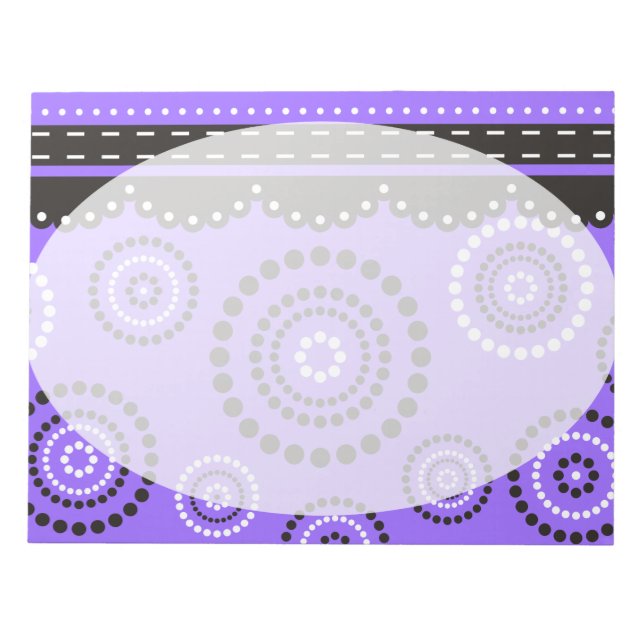 Bloc-note Garland ARTdeco noir blanc + votre couleur de dos (Devant)