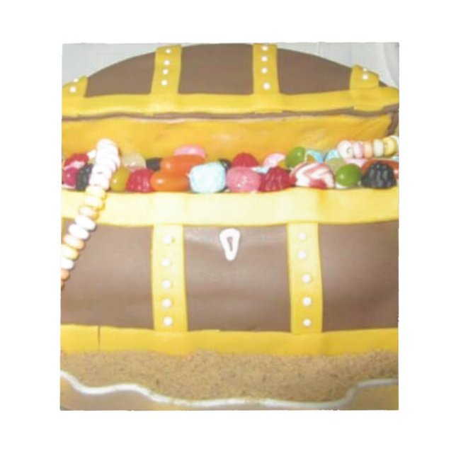 Bloc-note gâteau coffre au trésor (Devant)