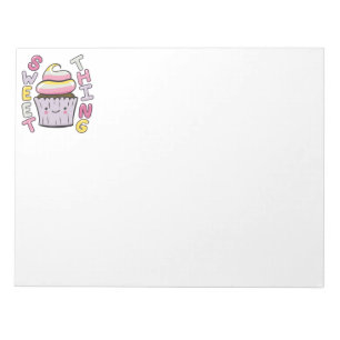 Bloc-note Gâteau Cupcake Kawaii Mignon avec Texte