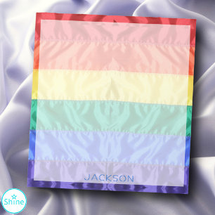 Bloc-note Gay pride Drapeau Arc-en-ciel Nom de la bande Text
