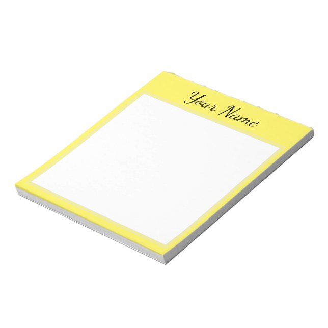 Bloc-note Gelb personalisiert (Tourné)