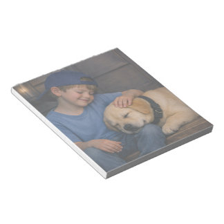 Bloc-note Gentle Boy and Sleeping Dog – Warm Moments Notepad