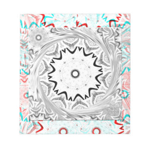 Bloc-note Géométrie en cyan rose africain