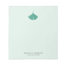 Ginkgo Leaf Logo Mint Vert Simple Nature
