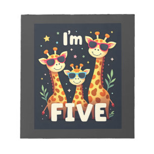Bloc-note Girafe Cool 5ème Fête d'anniversaire 5 ans Tout-pe