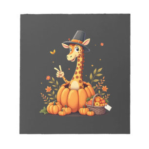 Bloc-note Girafe de la fête de Thanksgiving Femme Automne Ci