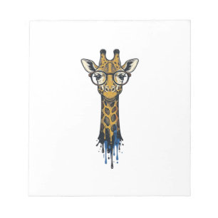 Bloc-note Girafe Gravé Vintage Avec Design De Lunettes_1