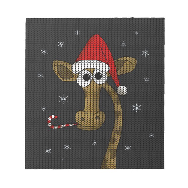 Bloc-note Giraffe de Noël (Devant)